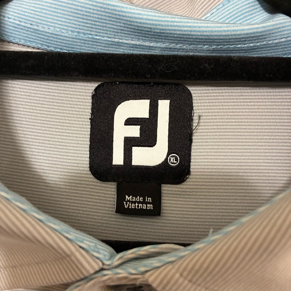 FootJoy Performance Stretch Golf Polo Men’s XL Blue Gray Lee’s Hill Golf Club - Picture 5 of 6